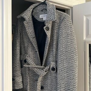 Black and white trench